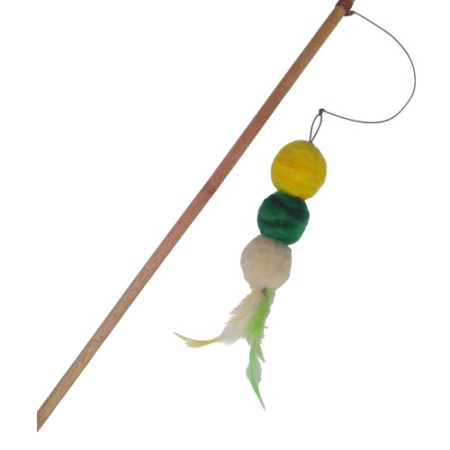 Multi color feather tail balls